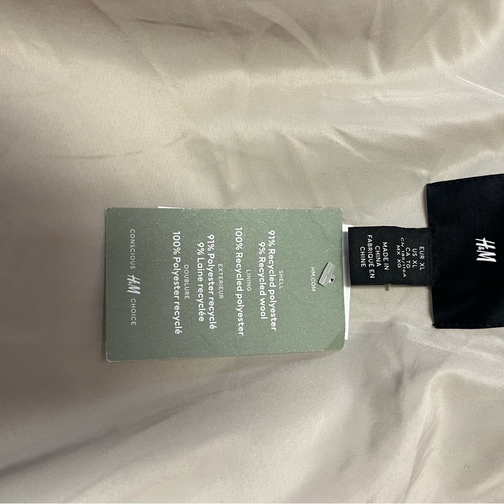 H&M XL Cream Sherpa Jacket NWT - Picture 4 of 6